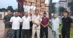 असम: कामरूप में आबकारी विभाग की बड़ी कार्रवाई, NH-27 पर ट्रक से 800 पेटी अवैध शराब जब्त