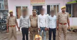 गोंडा में खेत के कमरे का ताला तोड़कर बैटरी और झटका मशीन चोरी, तीन आरोपी गिरफ्तार